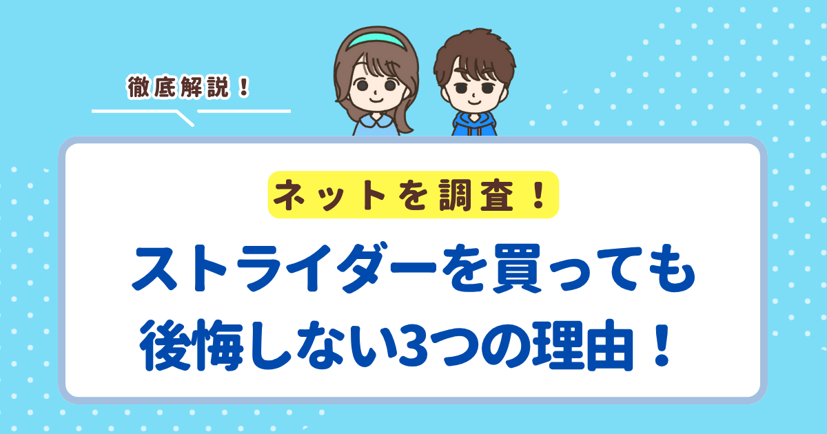 ストライダーを買っても後悔しない3つの理由！いらないと思っていたポイントは杞憂でした